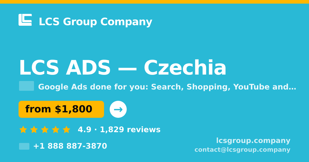 LCS ADS in Czechia — from $1,800/mo, rated 4.9/5 by 1829 clients. LCS Group Company.