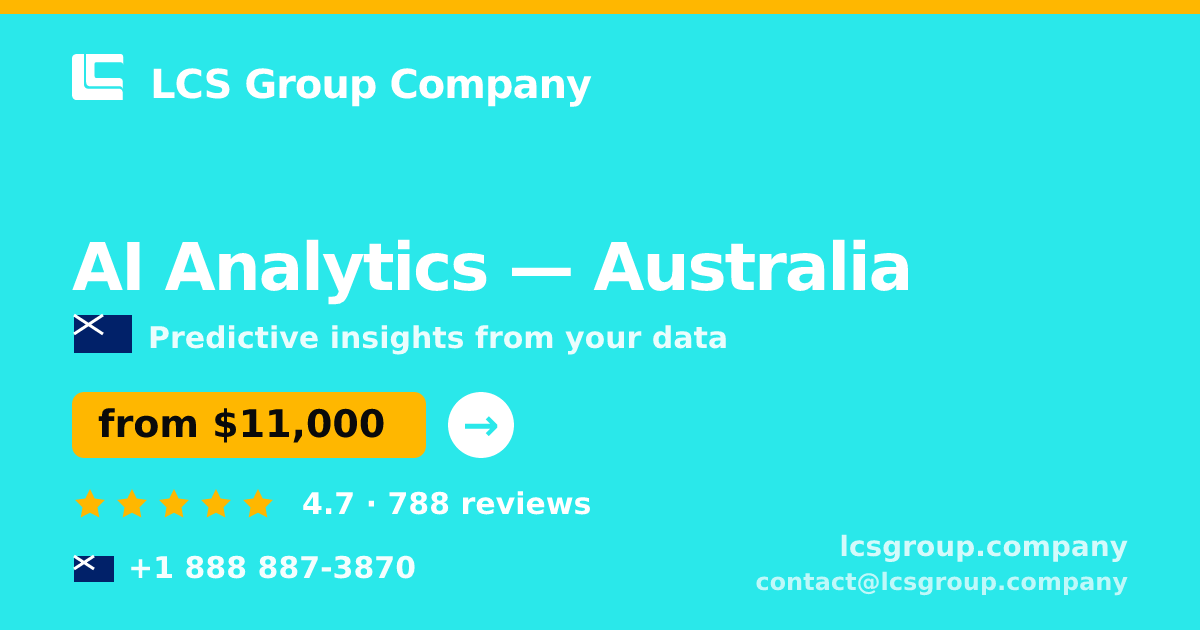 AI Analytics in Brisbane — from $11,000, rated 4.7/5 by 1388 clients. LCS Group Company.
