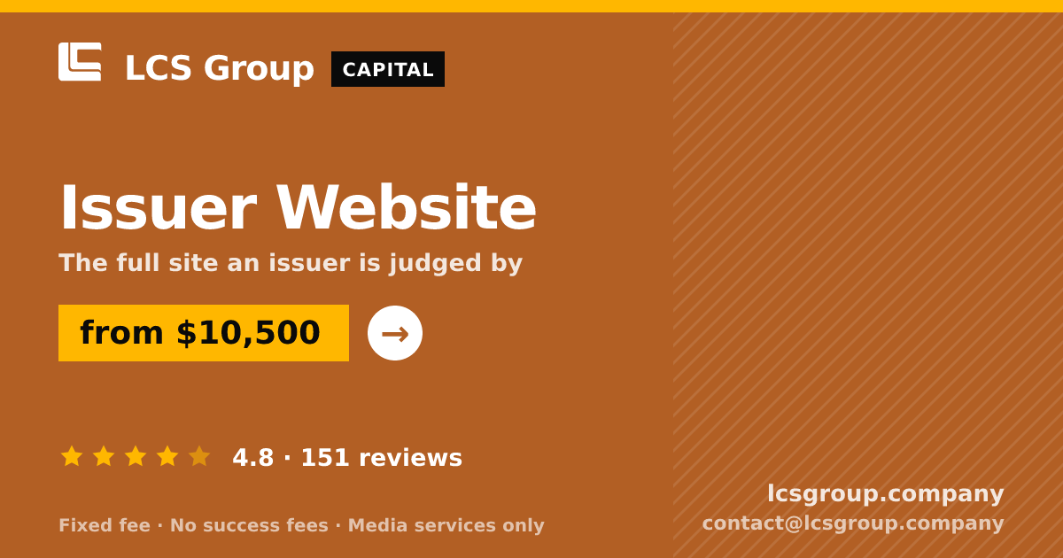 Issuer Website — from $10,500, rated 4.8/5 across 151 reviews. LCS Group Company.