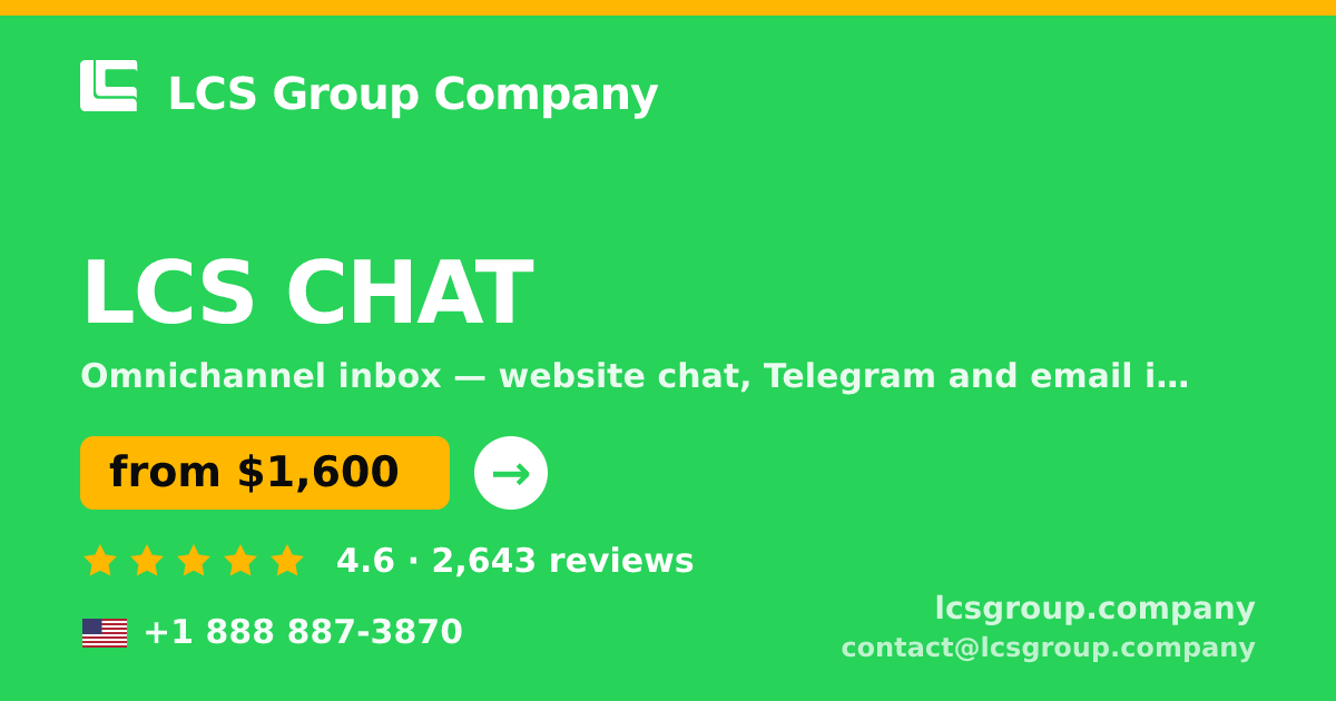 LCS CHAT in the USA — from $1,600/mo, rated 4.6/5 by 2643 clients. LCS Group Company.