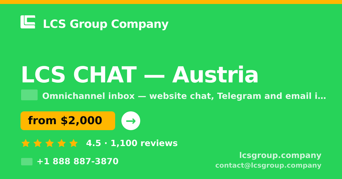 LCS CHAT in Linz — from $2,300/mo, rated 4.7/5 by 3252 clients. LCS Group Company.