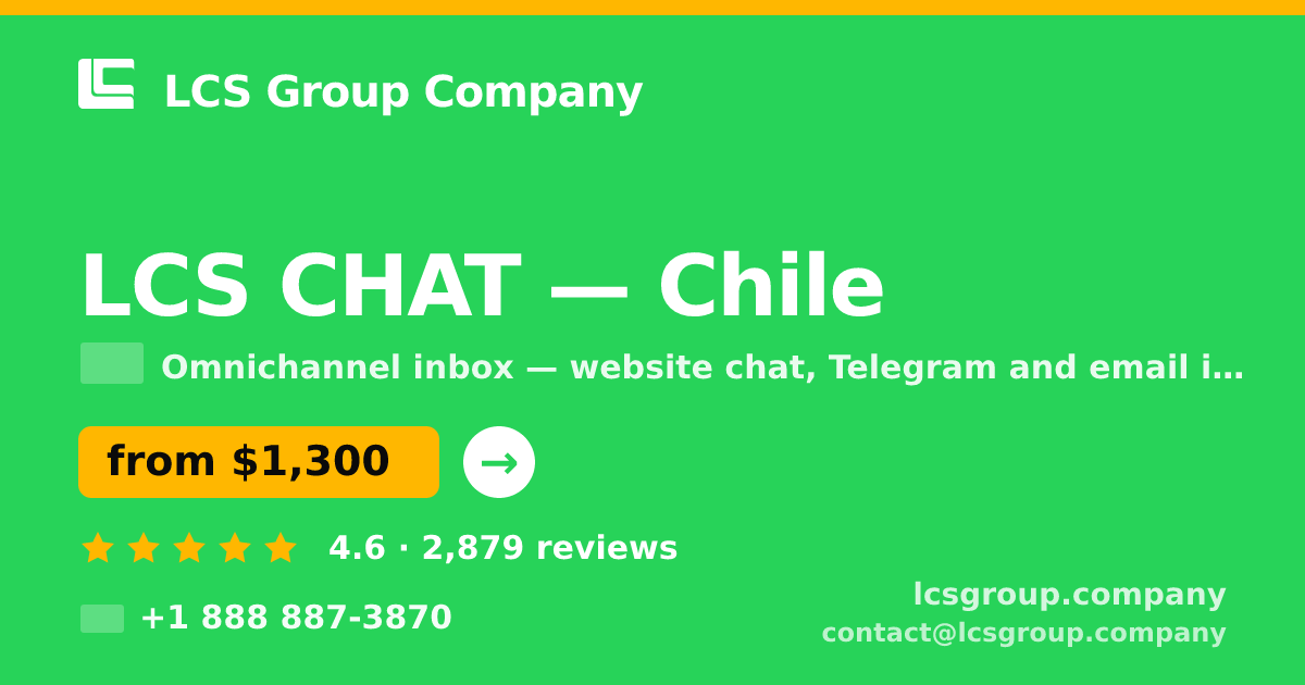 LCS CHAT in Chile — from $1,300/mo, rated 4.6/5 by 2879 clients. LCS Group Company.