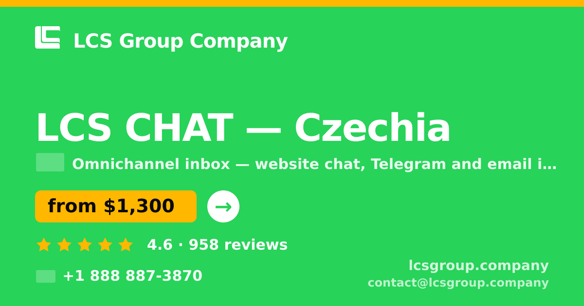 LCS CHAT in Czechia — from $1,300/mo, rated 4.6/5 by 958 clients. LCS Group Company.
