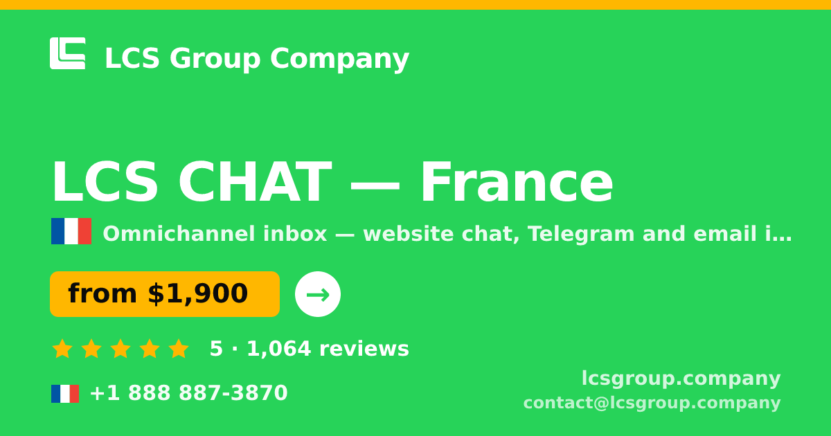 LCS CHAT in Lyon — from $2,300/mo, rated 4.6/5 by 1760 clients. LCS Group Company.