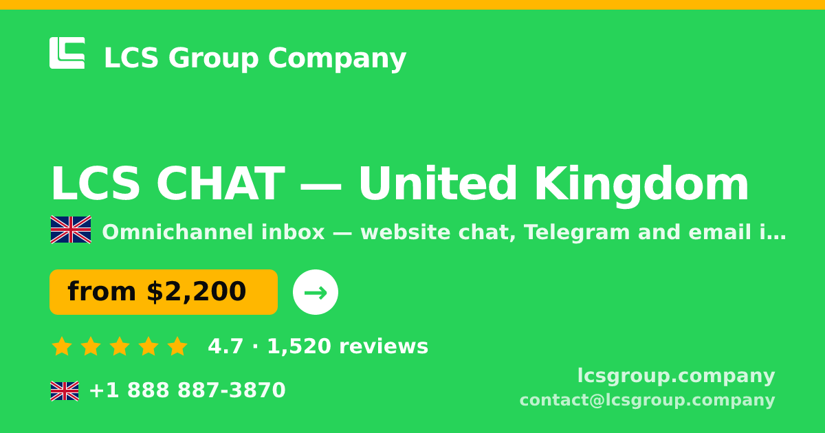 LCS CHAT in Birmingham — from $2,000/mo, rated 4.8/5 by 773 clients. LCS Group Company.