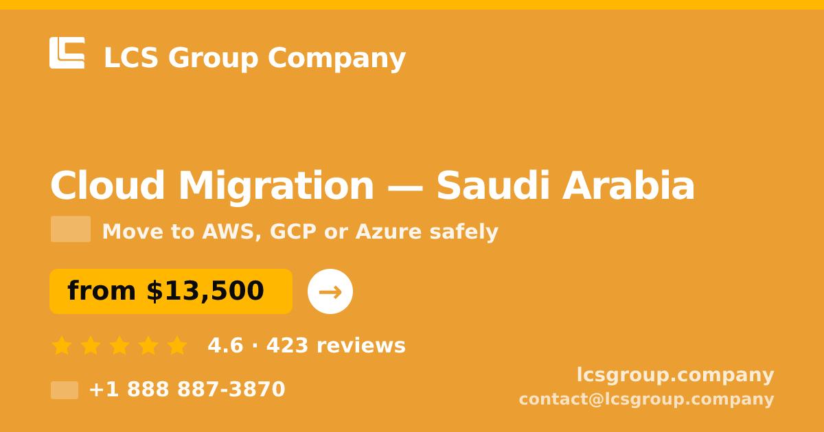 Cloud Migration in Jeddah — from $21,500, rated 4.6/5 by 1958 clients. LCS Group Company.