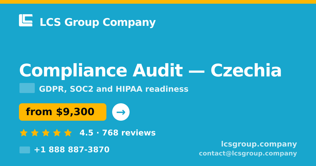 Compliance Audit in Czechia — from $9,300, rated 4.5/5 by 768 clients. LCS Group Company.