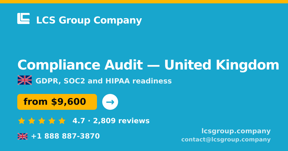 Compliance Audit in Glasgow — from $10,000, rated 4.9/5 by 3303 clients. LCS Group Company.