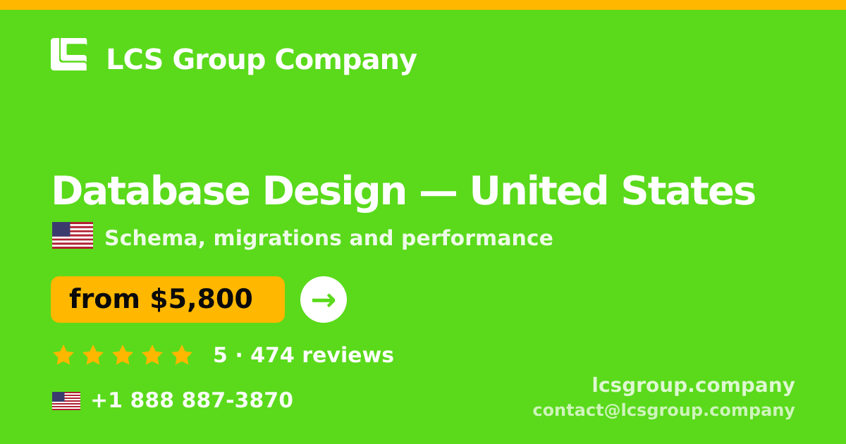Database Design in Houston — from $6,000, rated 4.9/5 by 1207 clients. LCS Group Company.