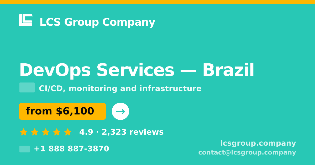 DevOps Services in Rio de Janeiro — from $4,400/mo, rated 5/5 by 1758 clients. LCS Group Company.