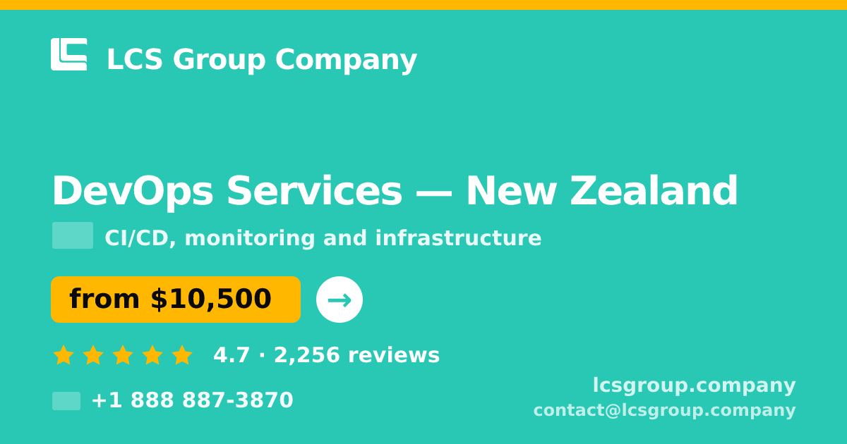 DevOps Services in Auckland — from $12,000/mo, rated 4.6/5 by 2766 clients. LCS Group Company.
