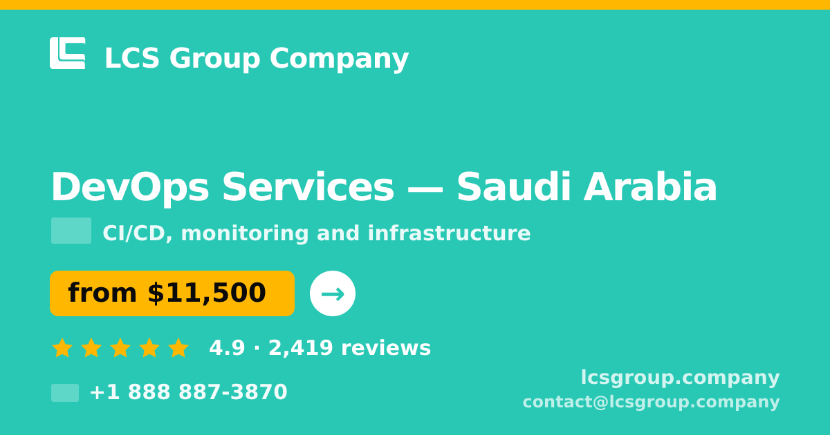 DevOps Services in Jeddah — from $9,100/mo, rated 4.7/5 by 2263 clients. LCS Group Company.