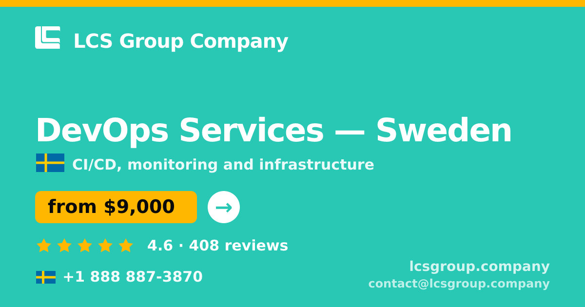 DevOps Services in Malmö — from $11,500/mo, rated 4.5/5 by 1317 clients. LCS Group Company.
