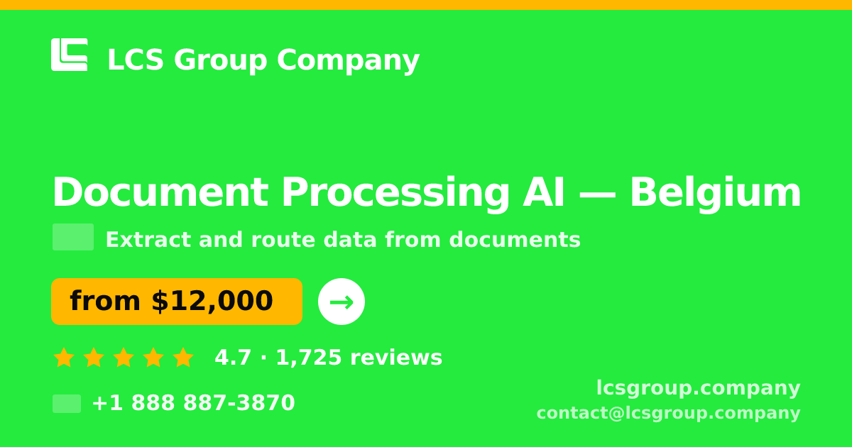Document Processing AI in Ghent — from $11,000, rated 4.9/5 by 974 clients. LCS Group Company.