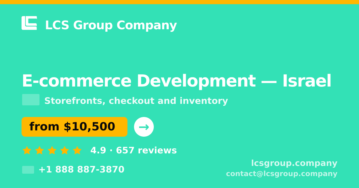 E-commerce Development in Haifa — from $12,000, rated 4.9/5 by 2935 clients. LCS Group Company.