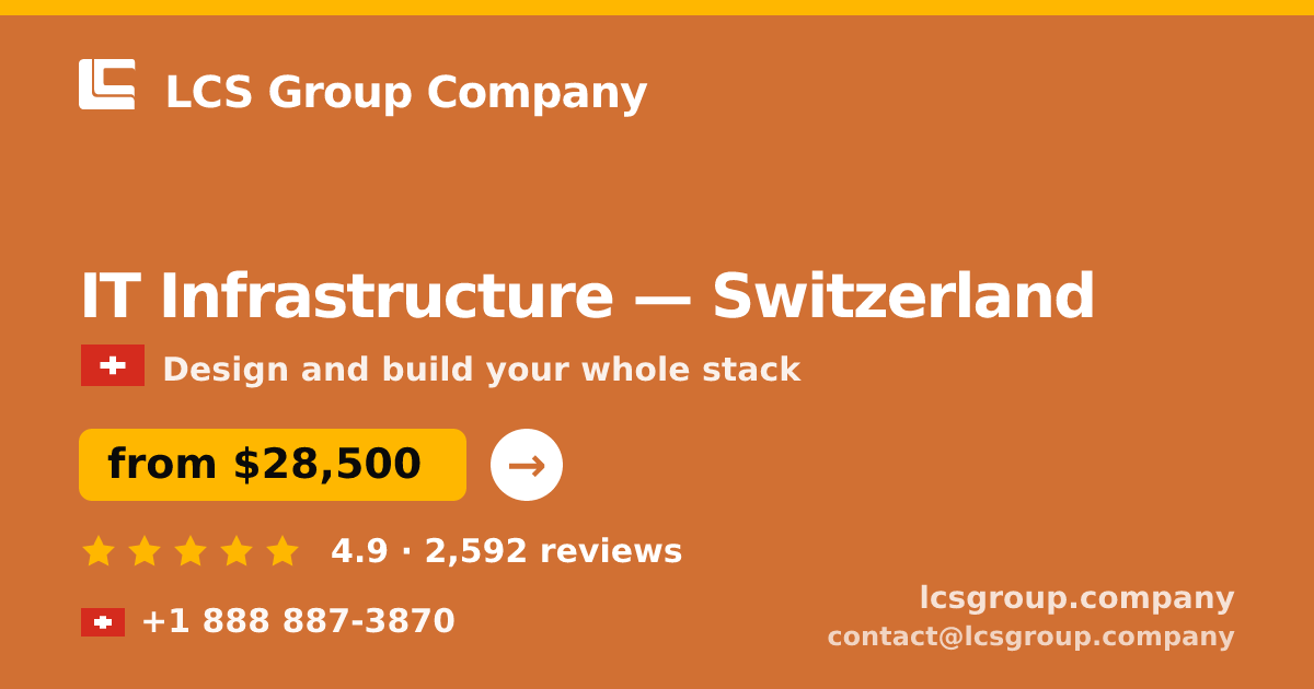 IT Infrastructure in Basel — from $24,000, rated 4.6/5 by 2784 clients. LCS Group Company.