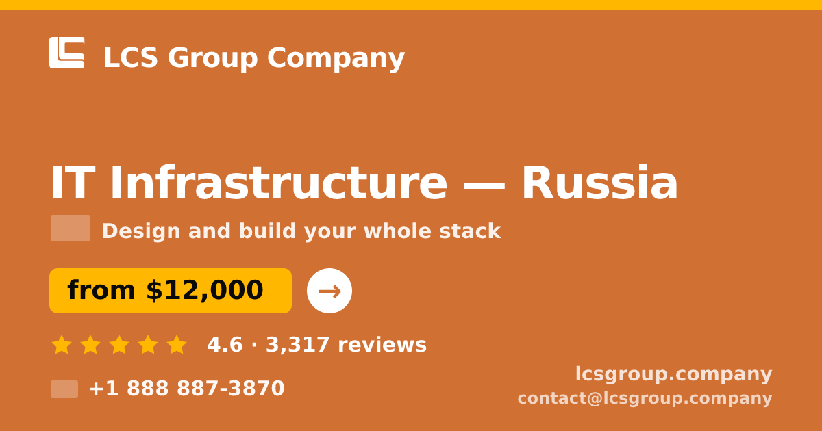 IT Infrastructure in Moscow — from $11,500, rated 4.9/5 by 1471 clients. LCS Group Company.