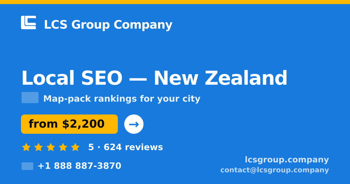 Local SEO in Christchurch — from $2,200/mo, rated 4.6/5 by 1770 clients. LCS Group Company.