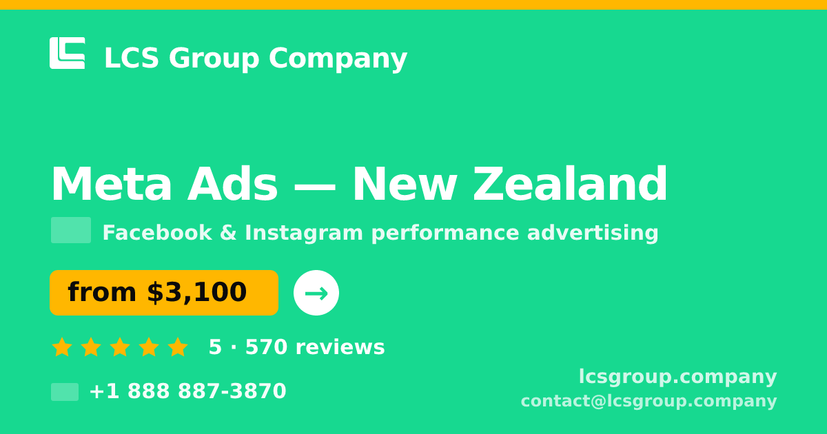Meta Ads in Christchurch — from $2,500/mo, rated 4.9/5 by 1616 clients. LCS Group Company.