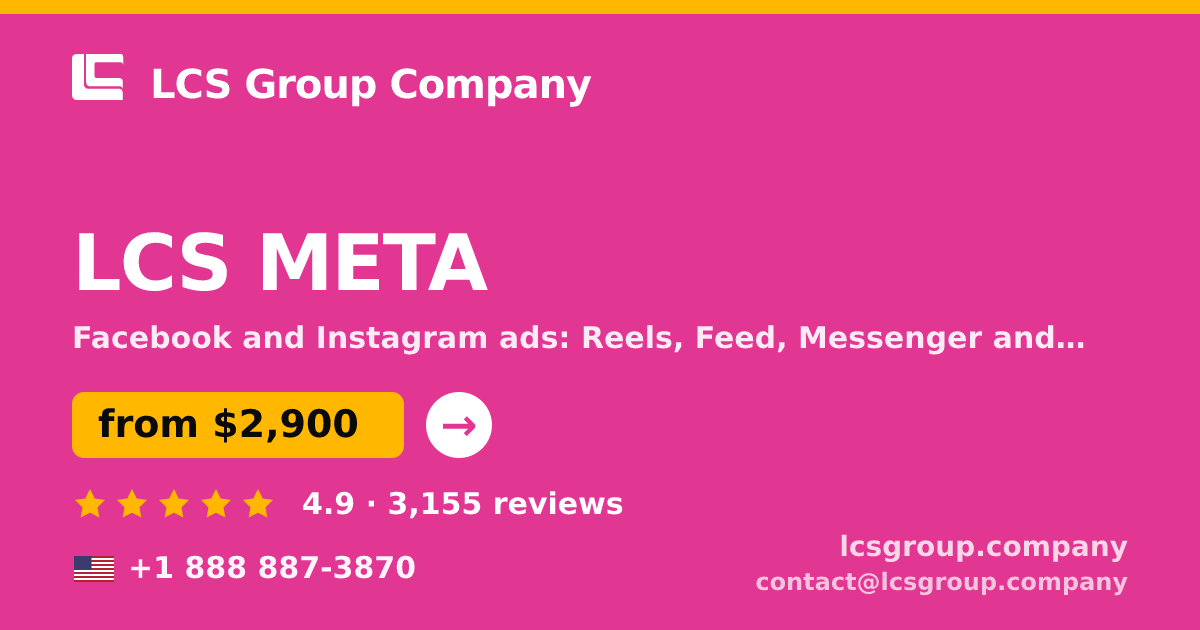 LCS META in the USA — from $2,900/mo, rated 4.9/5 by 3155 clients. LCS Group Company.
