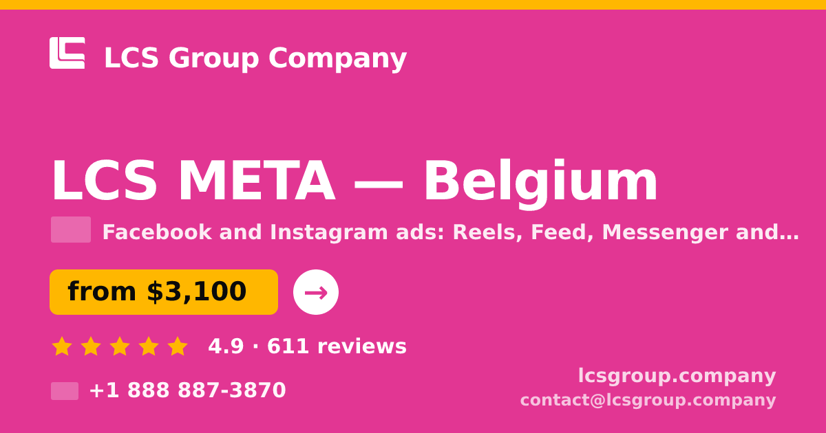 LCS META in Belgium — from $3,100/mo, rated 4.9/5 by 611 clients. LCS Group Company.