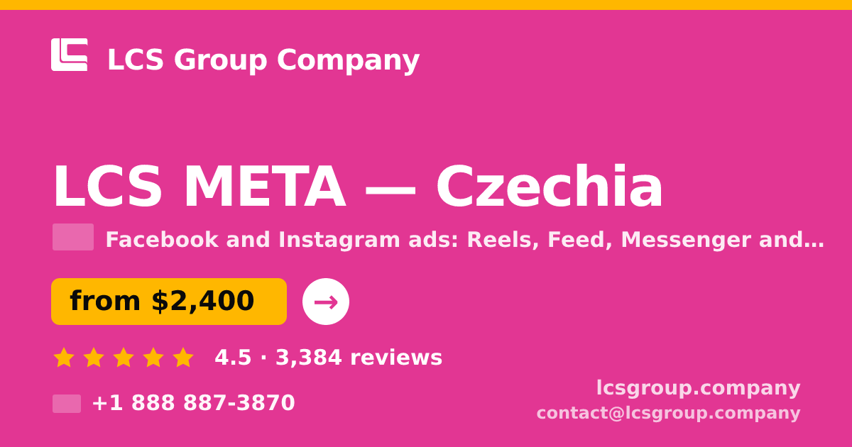 LCS META in Czechia — from $2,400/mo, rated 4.5/5 by 3384 clients. LCS Group Company.
