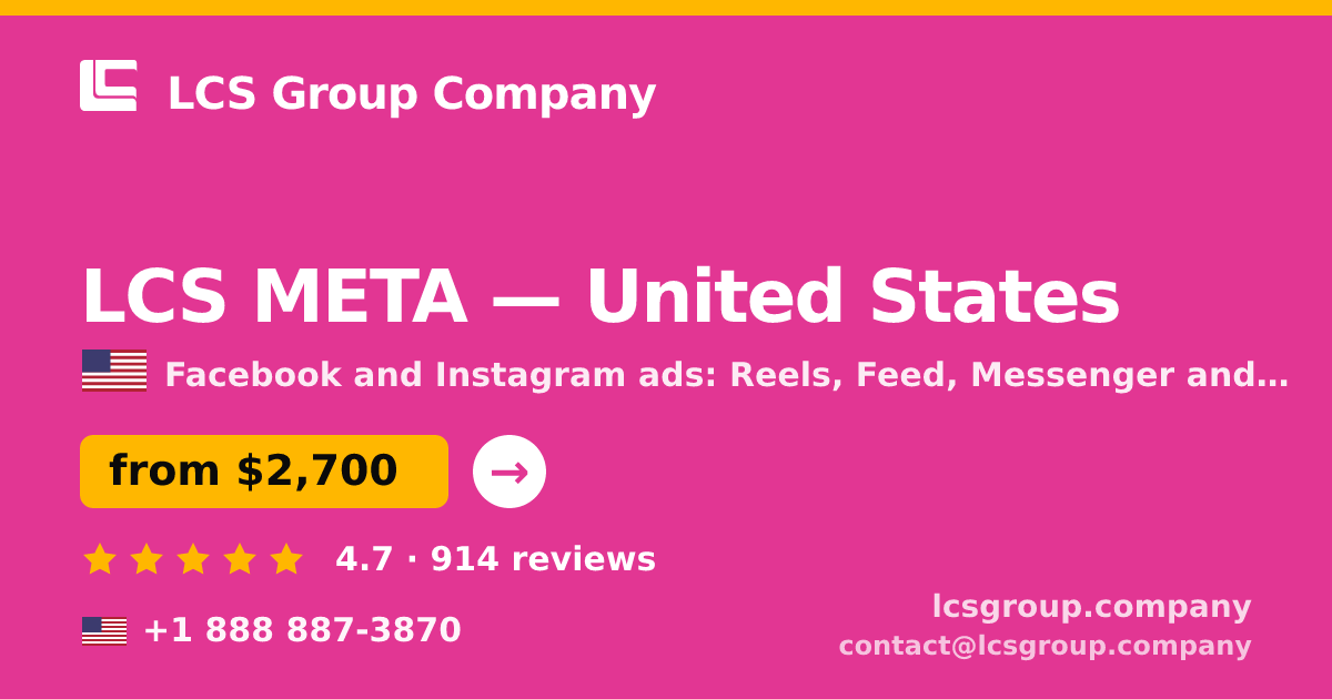 LCS META in United States — from $2,700/mo, rated 4.7/5 by 914 clients. LCS Group Company.