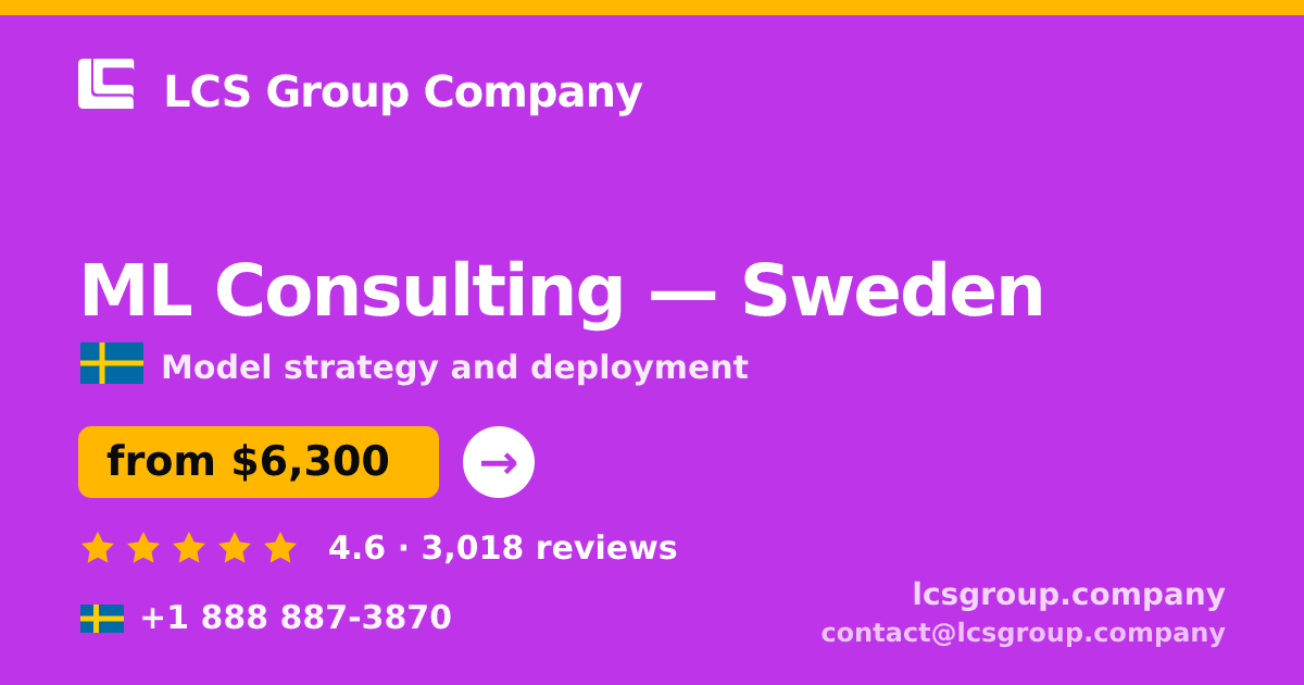 ML Consulting in Malmö — from $5,400, rated 4.7/5 by 1428 clients. LCS Group Company.