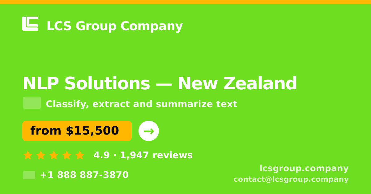 NLP Solutions in Christchurch — from $14,000, rated 4.8/5 by 1512 clients. LCS Group Company.