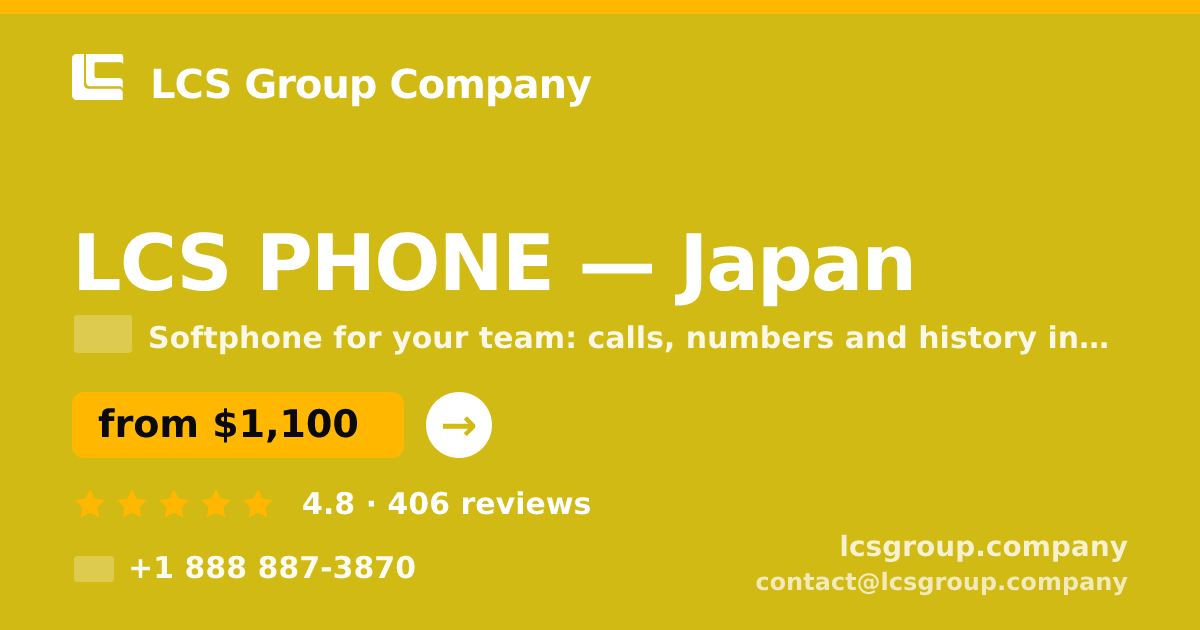 LCS PHONE in Osaka — from $1,100/mo, rated 4.7/5 by 1698 clients. LCS Group Company.