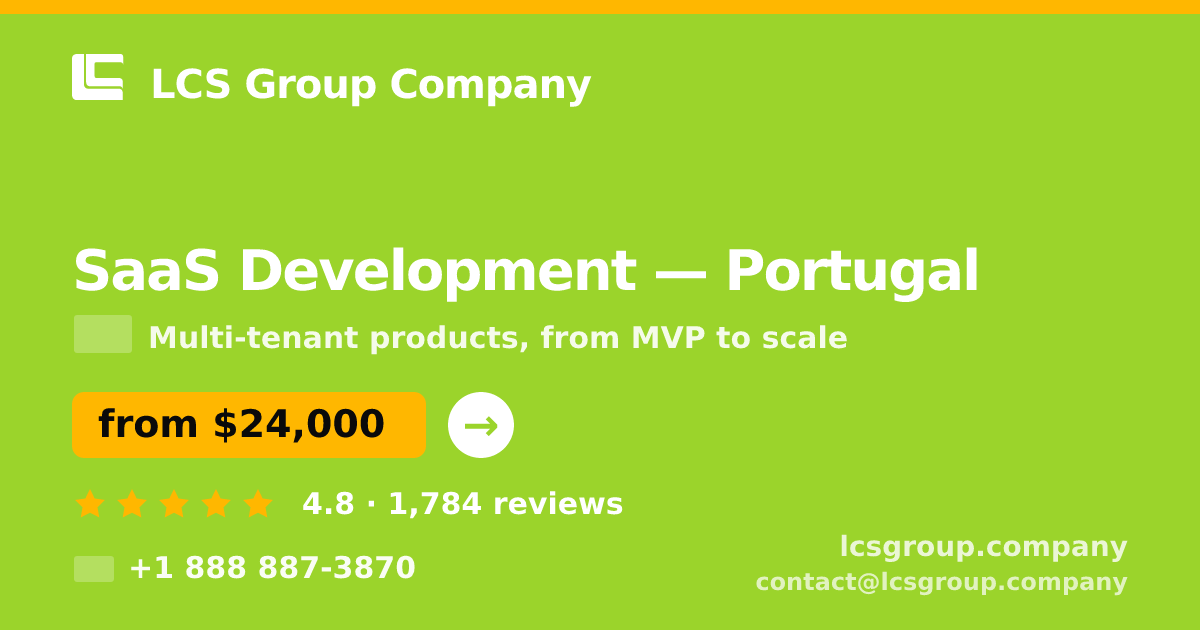 SaaS Development in Porto — from $19,000, rated 5/5 by 1141 clients. LCS Group Company.