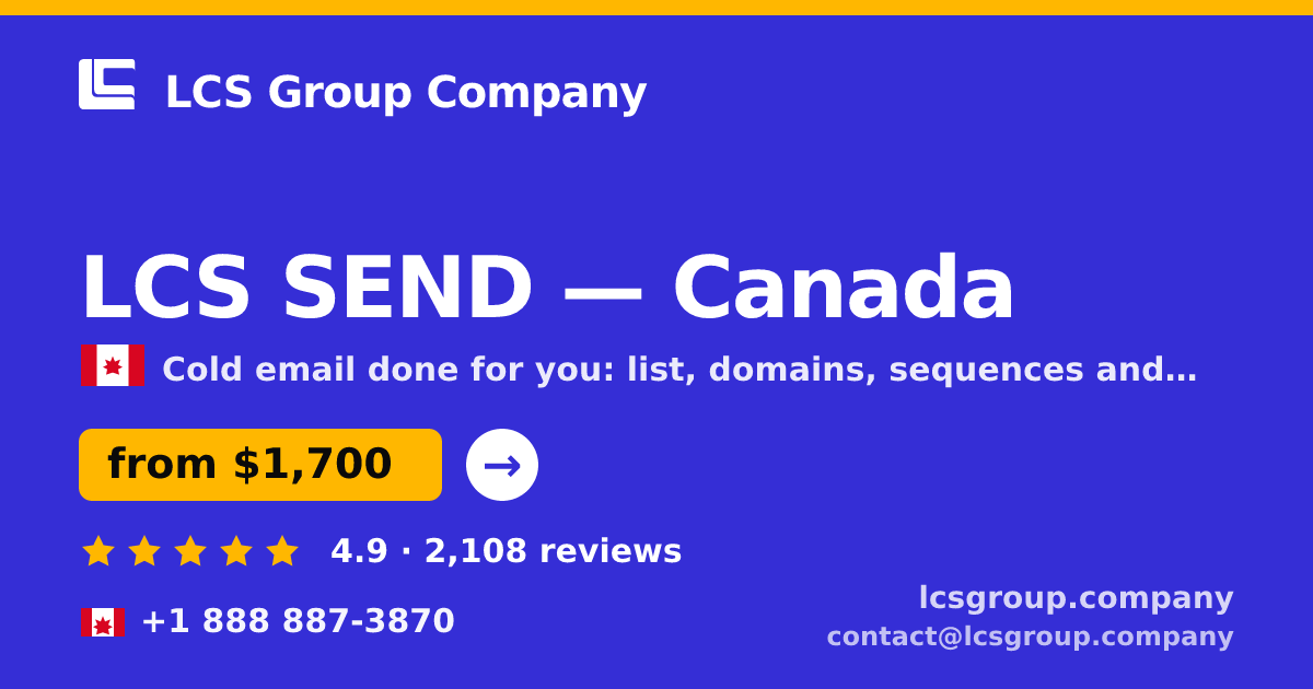 LCS SEND in Canada — from $1,700/mo, rated 4.9/5 by 2108 clients. LCS Group Company.