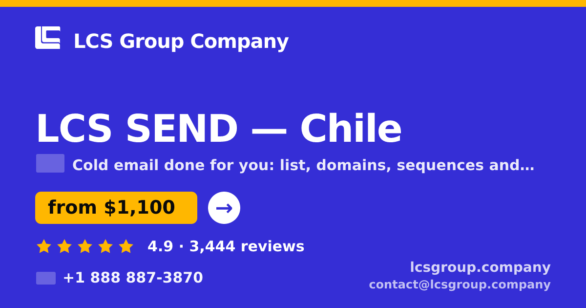 LCS SEND in Chile — from $1,100/mo, rated 4.9/5 by 3444 clients. LCS Group Company.