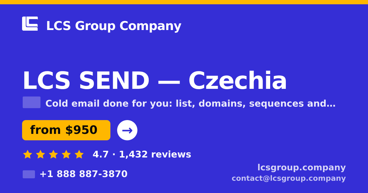 LCS SEND in Czechia — from $950/mo, rated 4.7/5 by 1432 clients. LCS Group Company.