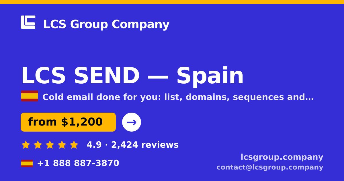 LCS SEND in Spain — from $1,200/mo, rated 4.9/5 by 2424 clients. LCS Group Company.