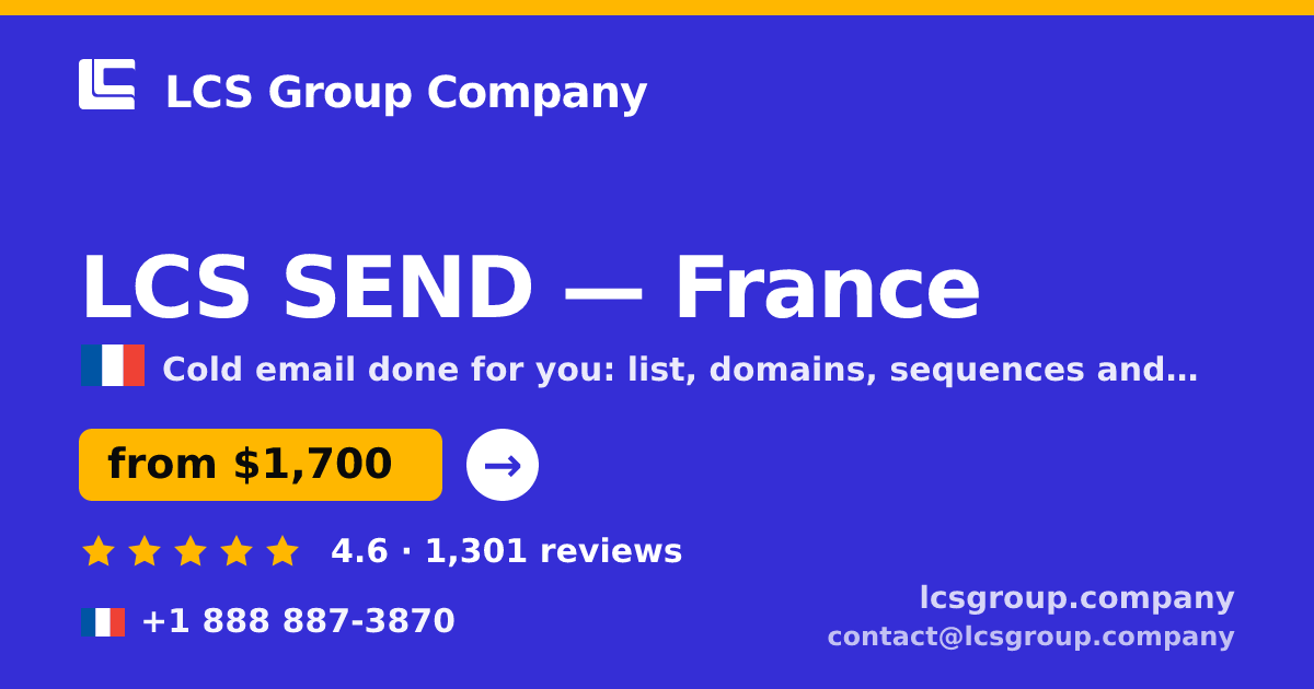 LCS SEND in France — from $1,700/mo, rated 4.6/5 by 1301 clients. LCS Group Company.