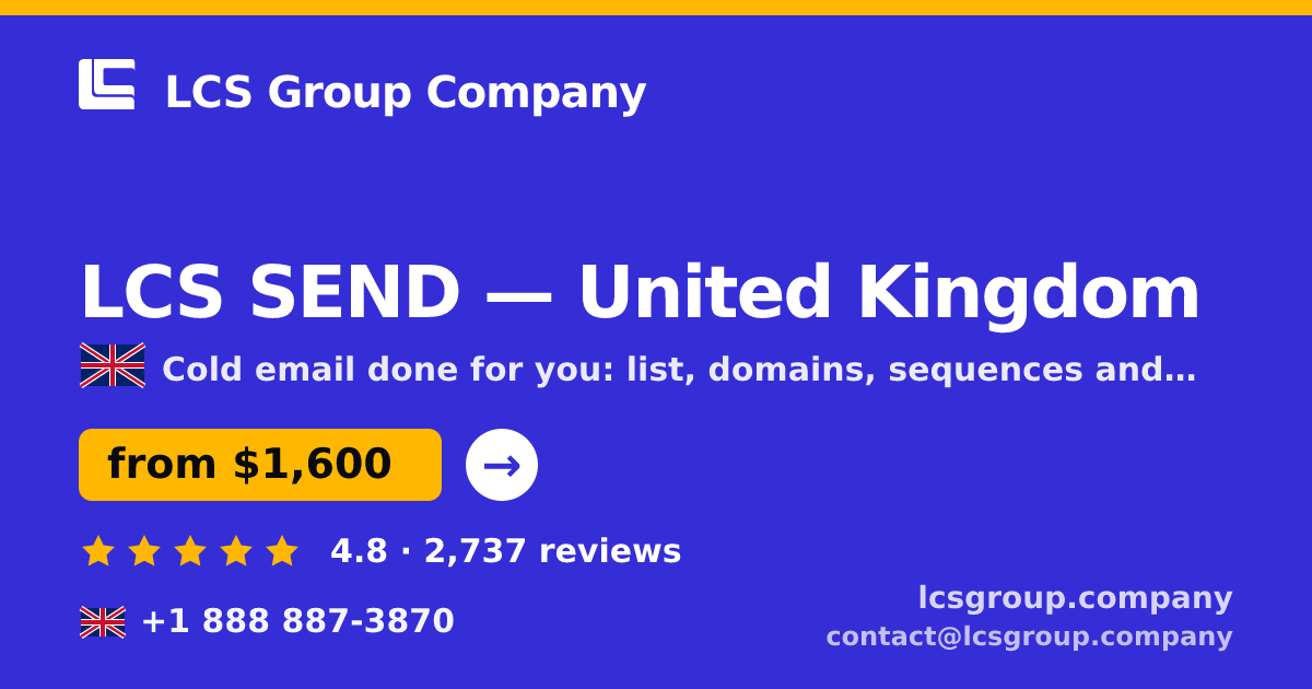 LCS SEND in United Kingdom — from $1,600/mo, rated 4.8/5 by 2737 clients. LCS Group Company.