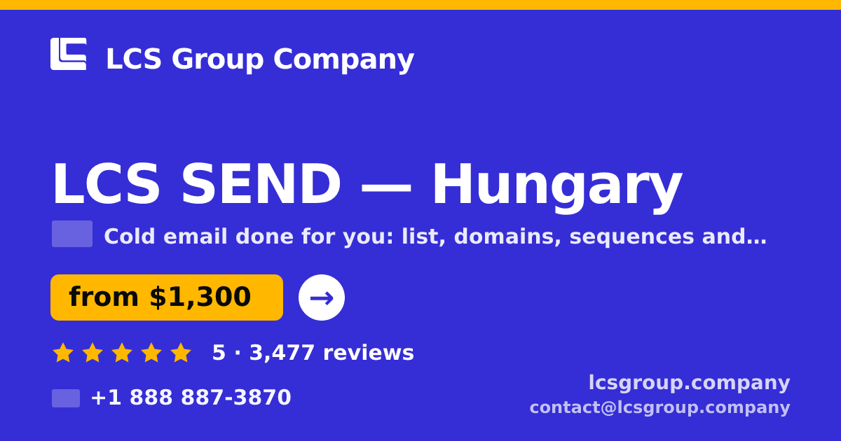 LCS SEND in Hungary — from $1,300/mo, rated 5/5 by 3477 clients. LCS Group Company.
