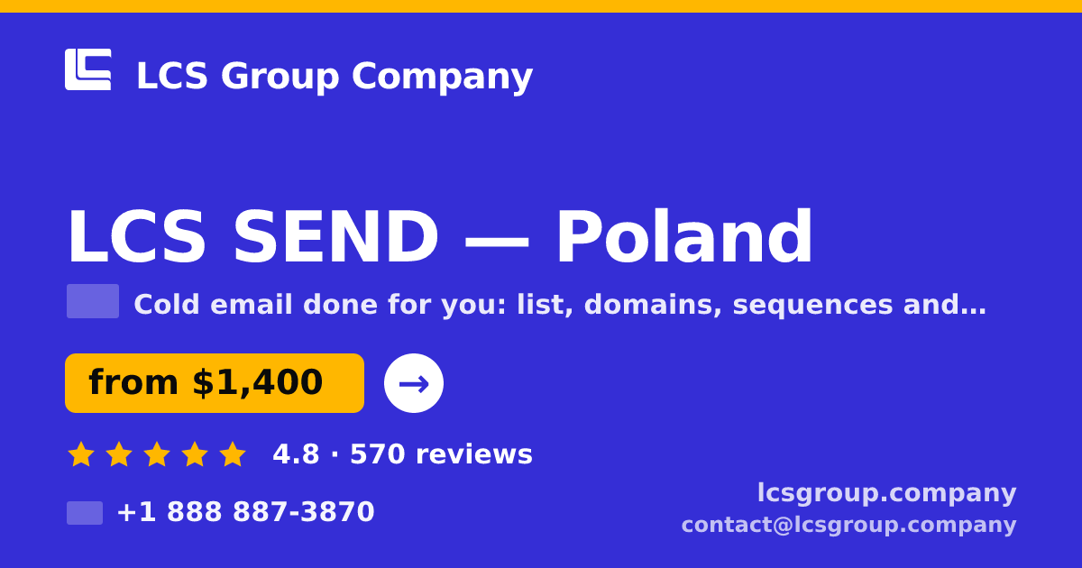 LCS SEND in Poland — from $1,400/mo, rated 4.8/5 by 570 clients. LCS Group Company.
