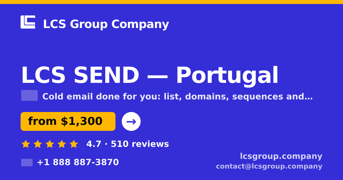 LCS SEND in Portugal — from $1,300/mo, rated 4.7/5 by 510 clients. LCS Group Company.
