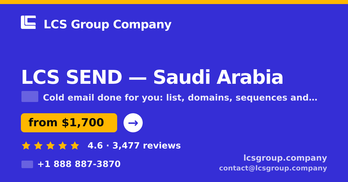 LCS SEND in Saudi Arabia — from $1,700/mo, rated 4.6/5 by 3477 clients. LCS Group Company.