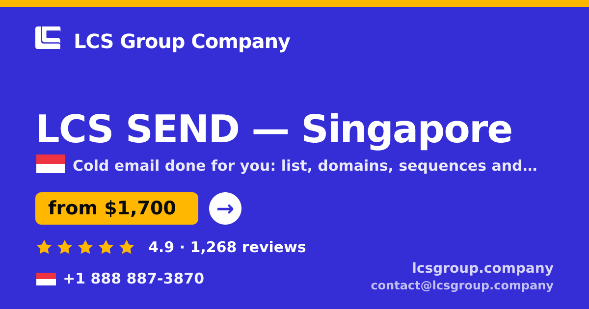 LCS SEND in Singapore — from $1,700/mo, rated 4.9/5 by 1268 clients. LCS Group Company.