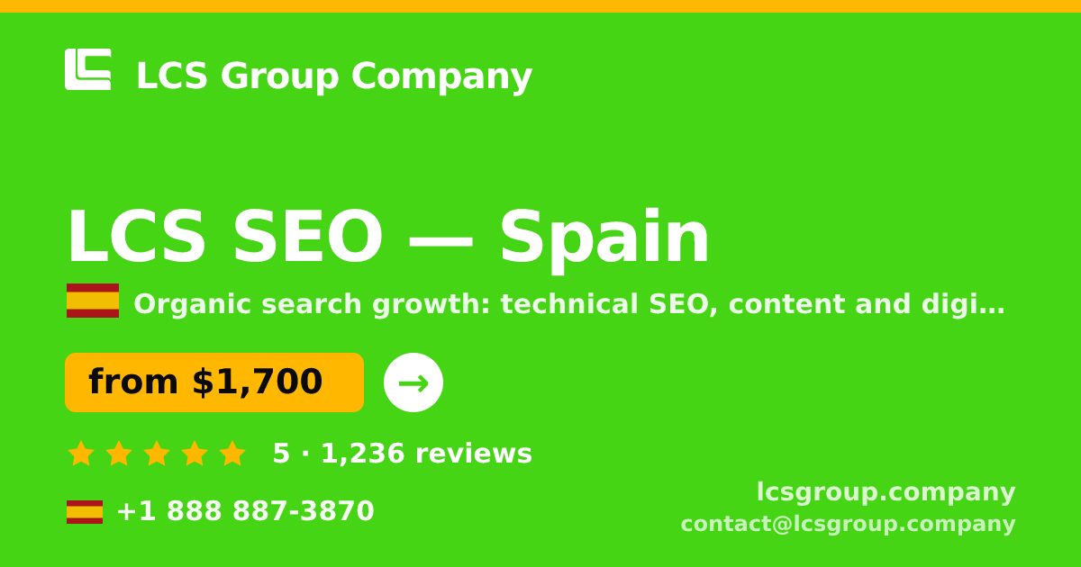 LCS SEO in Barcelona — from $2,300/mo, rated 4.7/5 by 3429 clients. LCS Group Company.