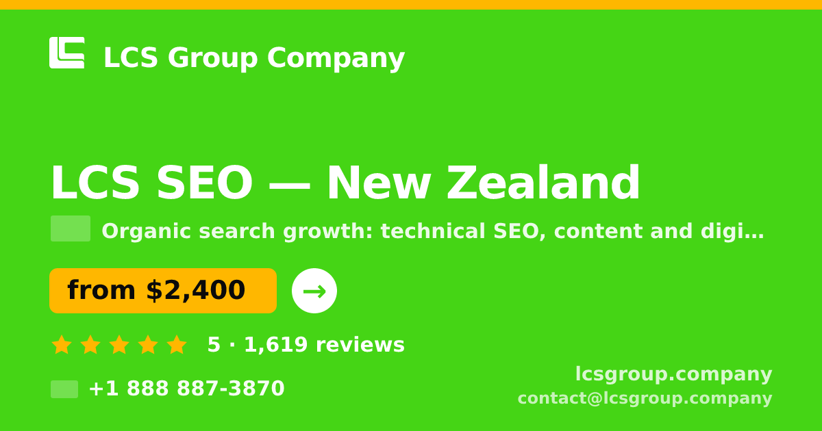 LCS SEO in Christchurch — from $2,200/mo, rated 4.9/5 by 2595 clients. LCS Group Company.