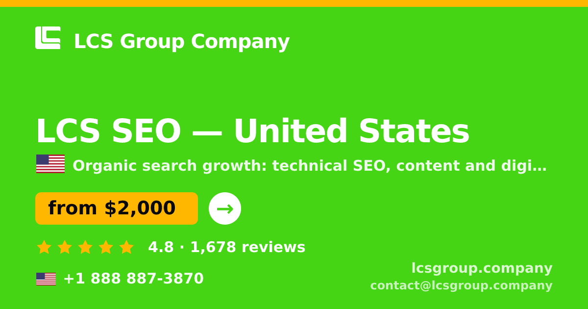 LCS SEO in Dallas — from $1,800/mo, rated 4.8/5 by 2531 clients. LCS Group Company.