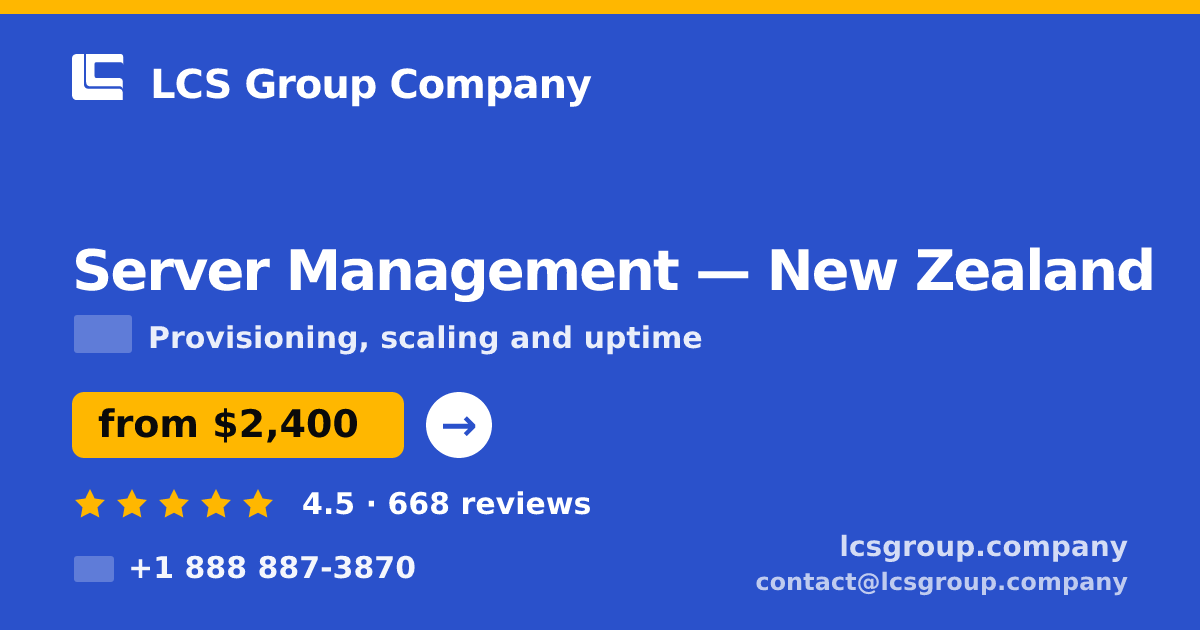 Server Management in Christchurch — from $2,200/mo, rated 4.7/5 by 1207 clients. LCS Group Company.