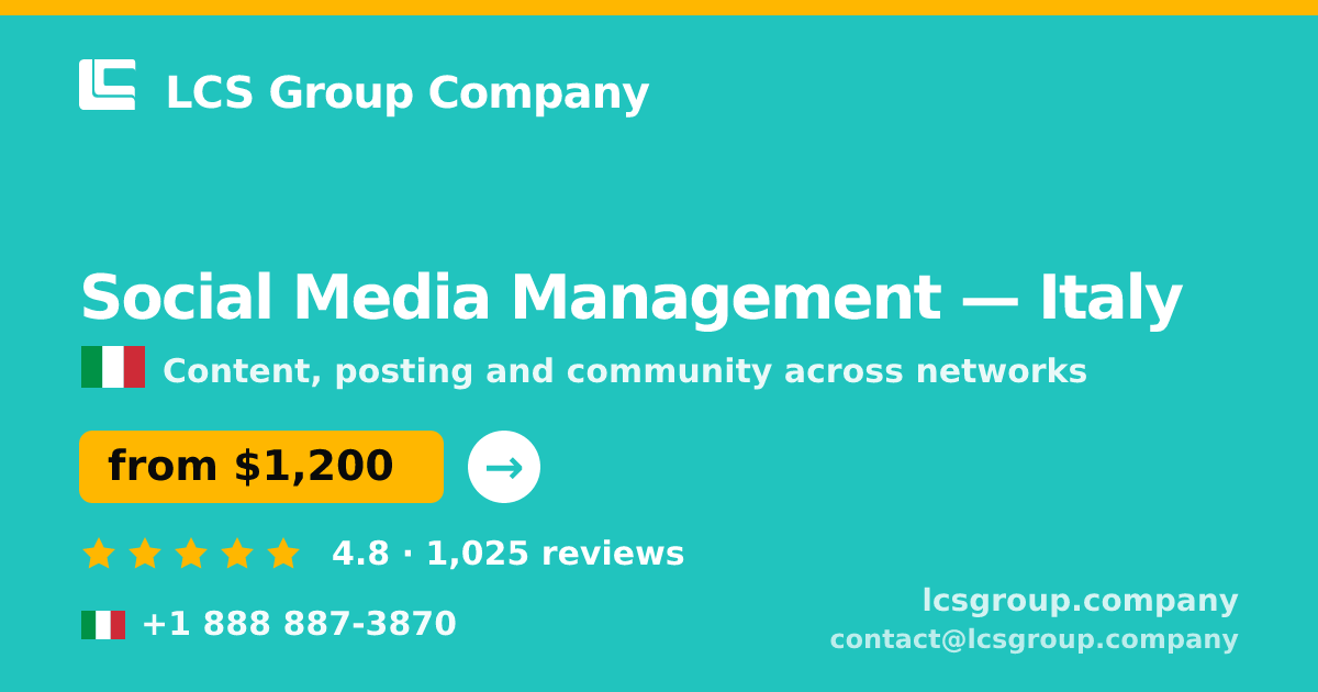 Social Media Management in Naples — from $1,400/mo, rated 4.8/5 by 2274 clients. LCS Group Company.