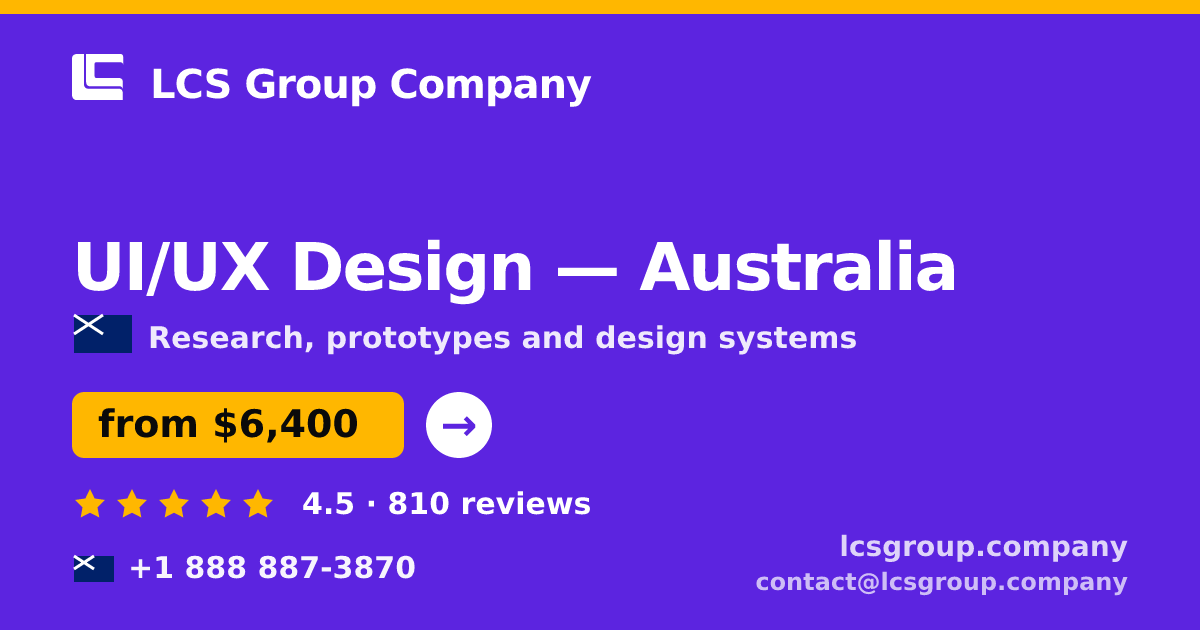 UI/UX Design in Brisbane — from $7,400, rated 4.9/5 by 2721 clients. LCS Group Company.