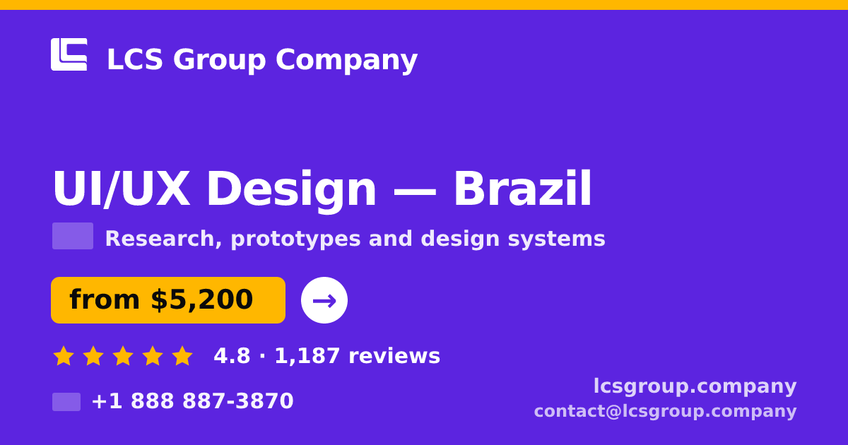 UI/UX Design in São Paulo — from $3,500, rated 5/5 by 3274 clients. LCS Group Company.