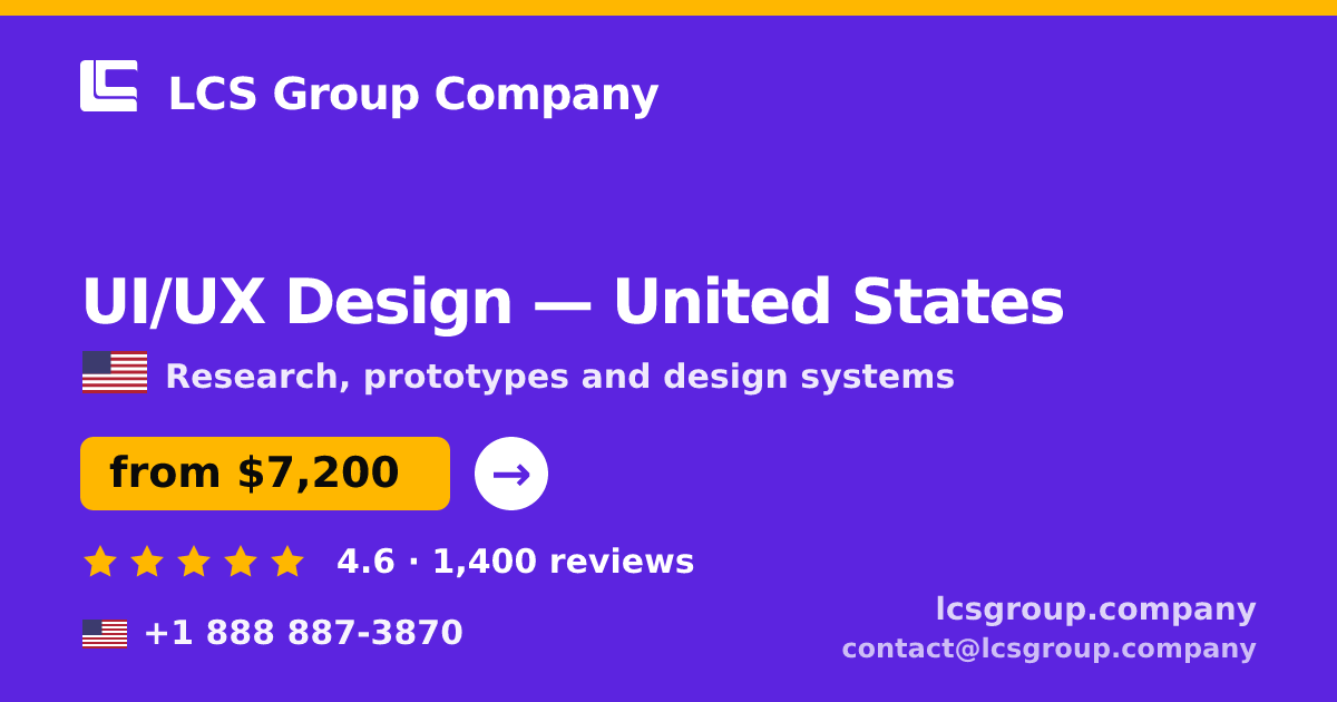 UI/UX Design in Miami — from $6,100, rated 4.6/5 by 2901 clients. LCS Group Company.